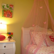 Pink & Green girl's room Girl's Room Makeover