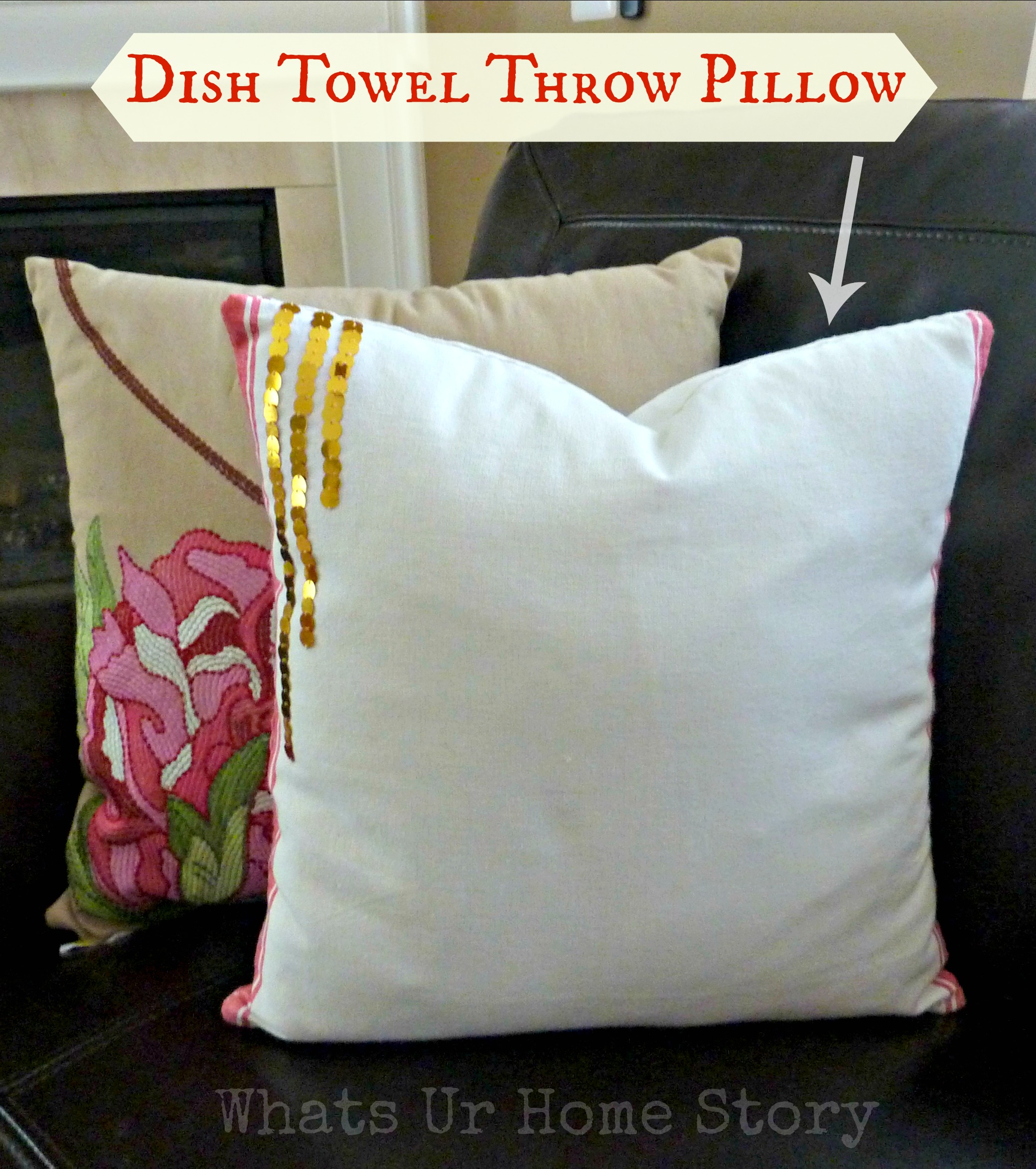 DIY Bath Towel Throw Pillow Cover Tutorial
