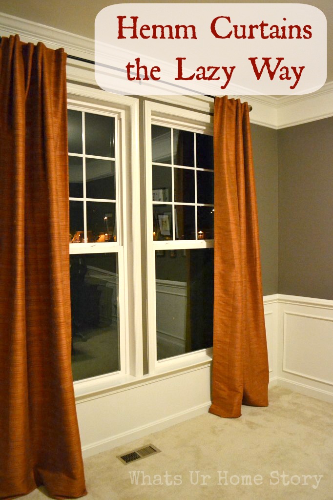 Making No-Sew Bedroom Curtains With Fabric And Hem Tape