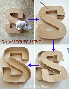 DIY Marquee Letters Sign | Whats Ur Home Story