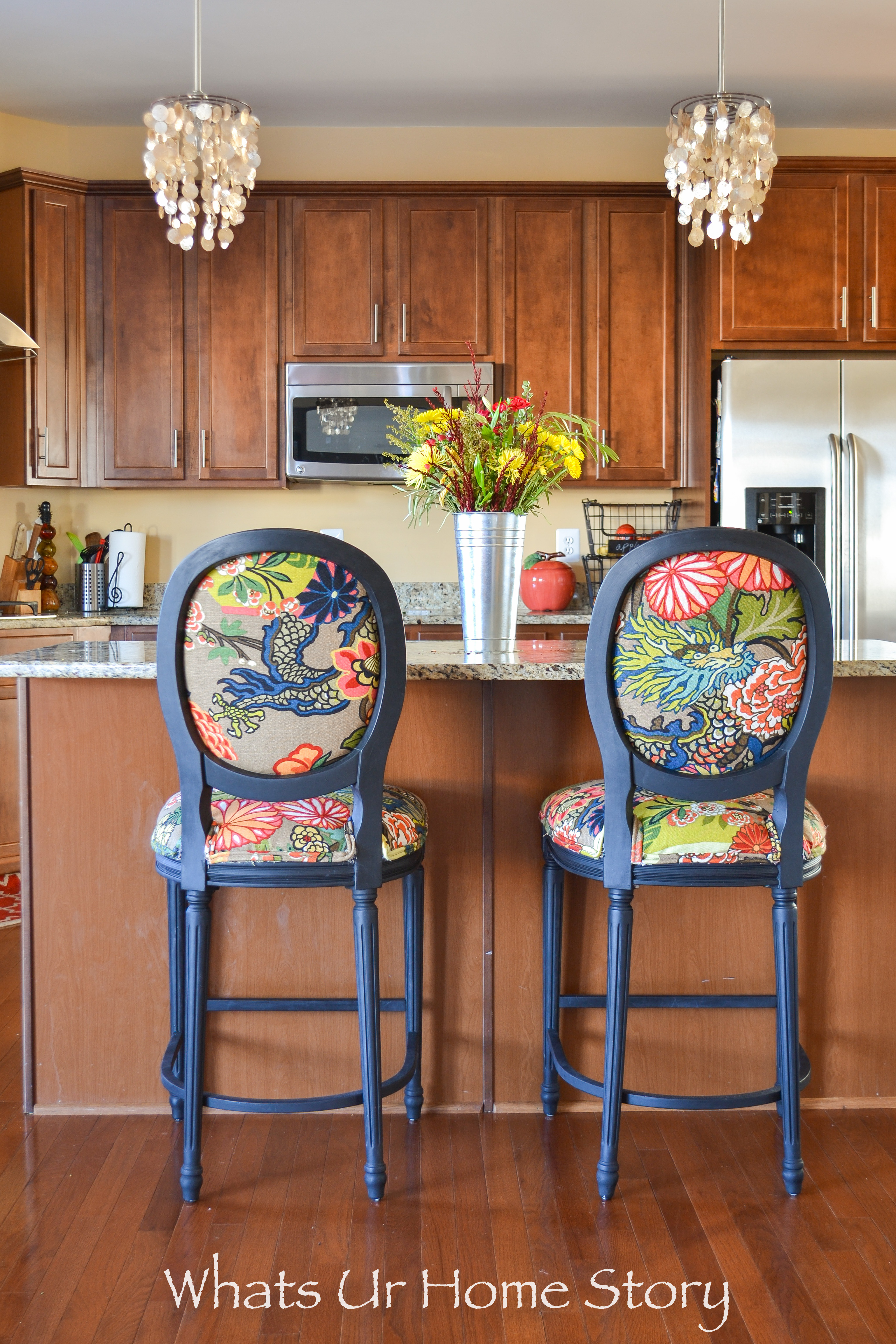 How to Give New Look to Old Fabric Bar Stools | Whats Ur ... (683 x 1024 Pixel)